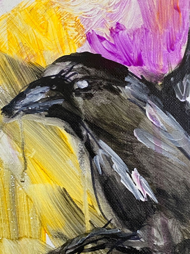 cosmic__bird's tweet photo. Detail - Crow Study 1

https://t.co/OQnb2mwG37

#crowpainting #acrylicpainting #acryliconcanvas #acrylicart #birdart #birdpainting #crowart #fineart #abstractart #contemporaryart #contemporaryartist https://t.co/uefhkUZrMr