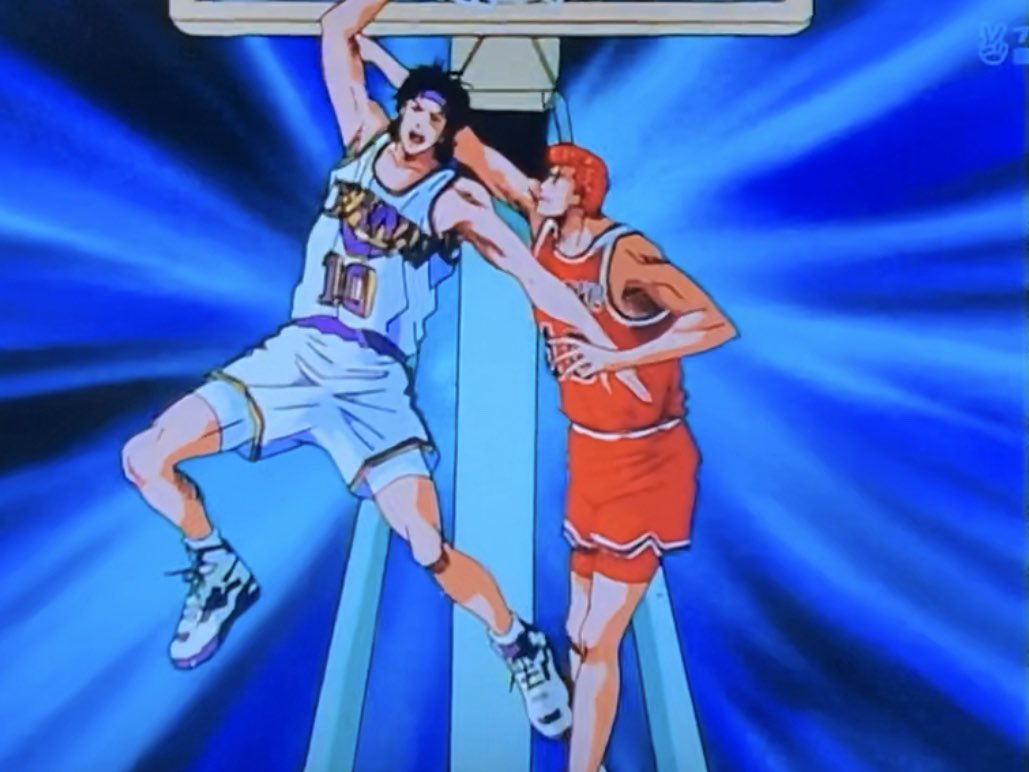 Uzivatel ウェハ ロストジャッジメントプレイ中 Na Twitteru スラムダンク 第51話 自称no 1ルーキーだけのことはあり 清田は花道のジャンプを超えてダンクを決める しかし 花道の奮闘で湘北は王者海南を相手に食らいついていき 遂に神奈川トッププレイヤーの牧が