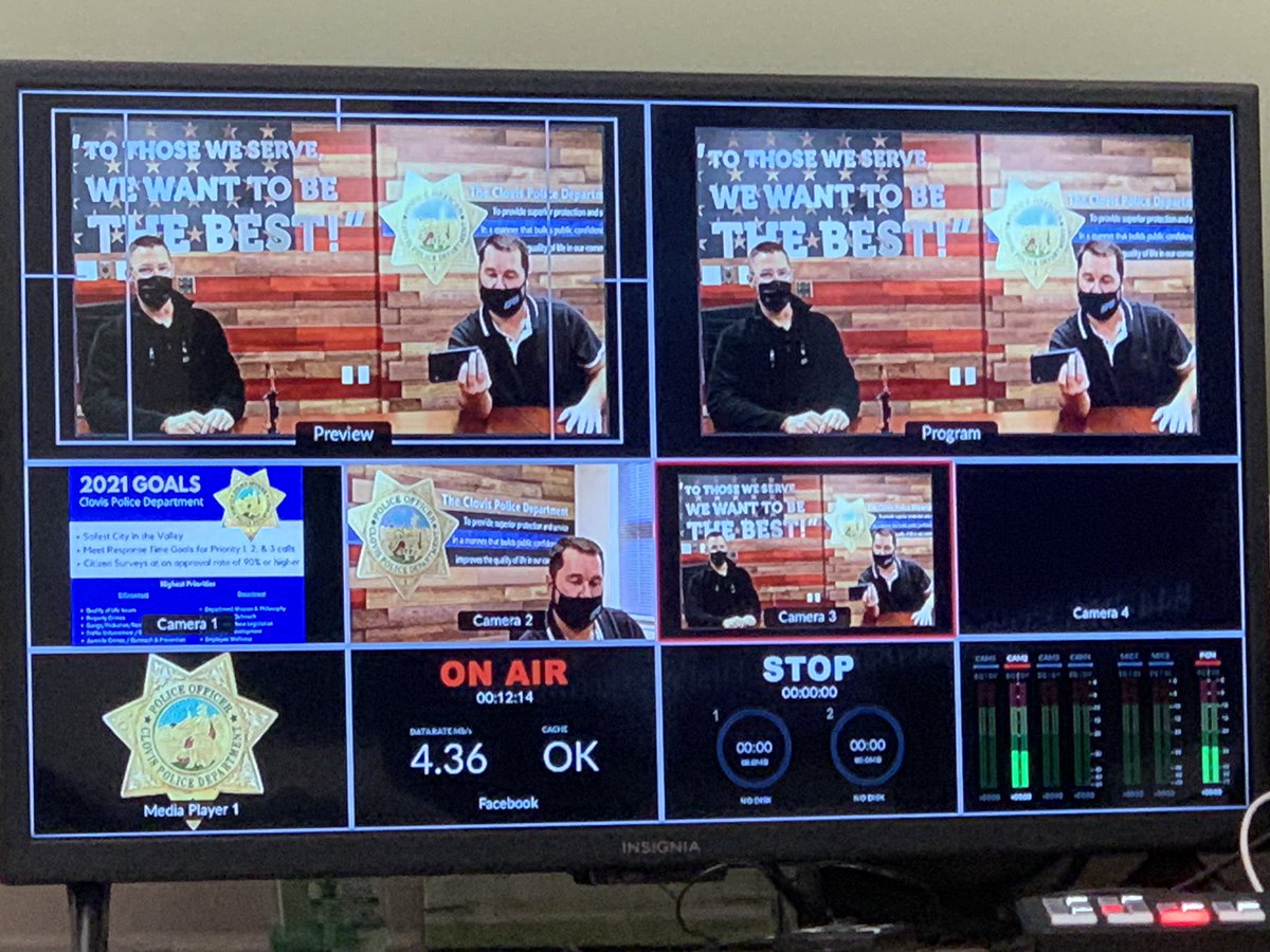 TyWood98's tweet photo. Ya’ll...I’m SO excited for tomorrow. Stepping up our #FacebookLive game at @ClovisPolice_CA for our annual Q&amp;A with our Chief of Police, Curt Fleming. It’s definitely a team effort with the @Blackmagic_News #ATEMminipro! Join us 3/10 @ 7pm on the CPD FB page.

#SocialMedia #LESM https://t.co/ceoC6LpUwK