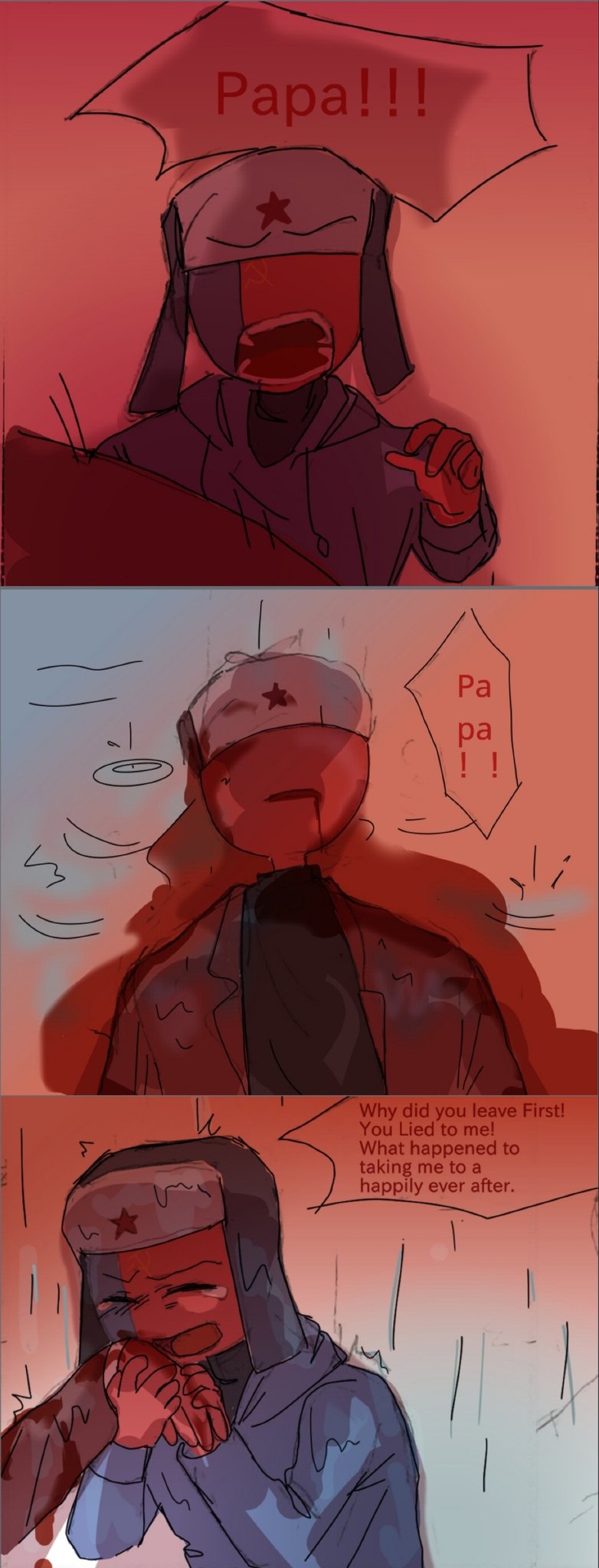 Russia and his father🇷🇺#countryhumans #countryhumansrussia #edit