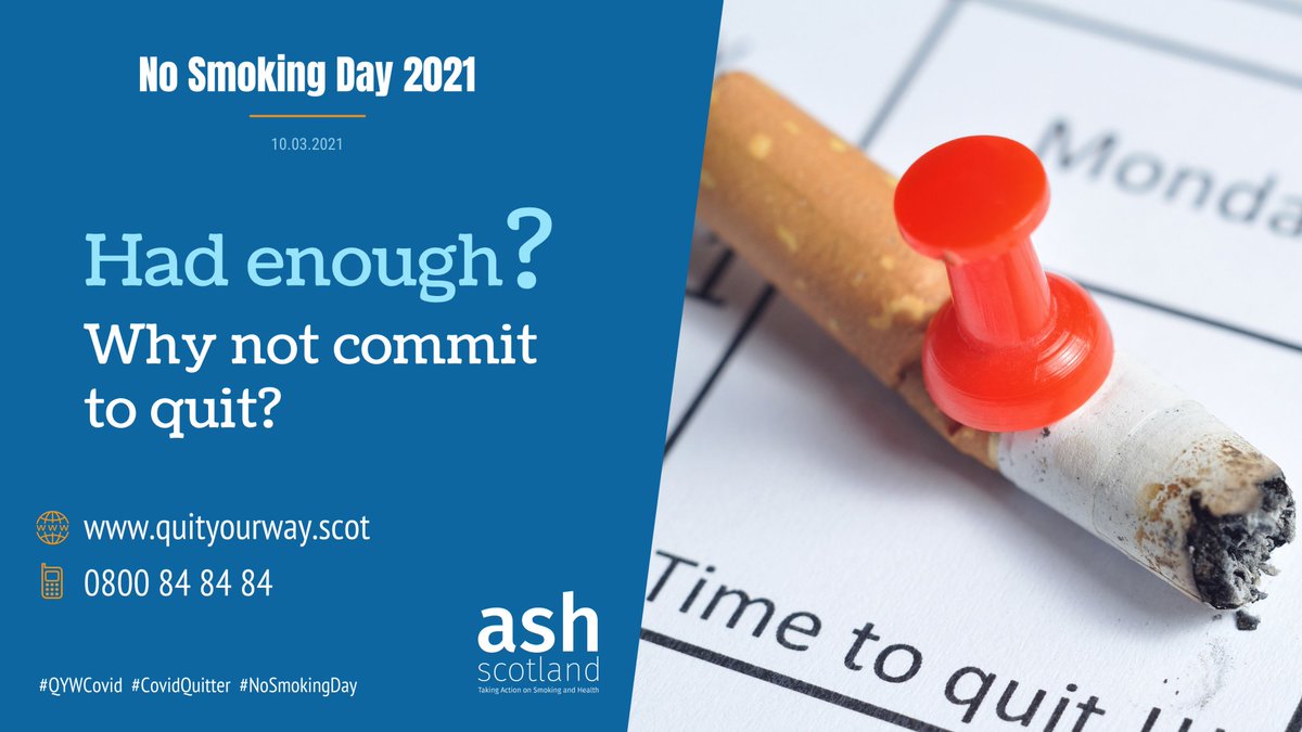 NHSBorders's tweet photo. Today for #NoSmokingDay we're asking you to commit to quit and be a #CovidQuitter.

While trying to quit smoking at this time may feel overwhelming, help and support to stop smoking is still available through Quit Your Way Scotland even during lockdown.

https://t.co/hpToRNyTjR https://t.co/TBzDheO3eX