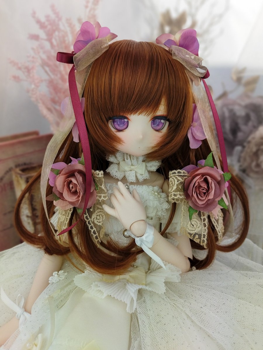 Dollのためのヘアアレンジ工房 Maison De Bloom On Twitter ドールウィッグ9 9 5インチで Sdヘッド にちょうどよいと思います Ddヘッドの場合はシリコンキャップなどを付けたほうが安定します Mmっ子 Maisondebloom