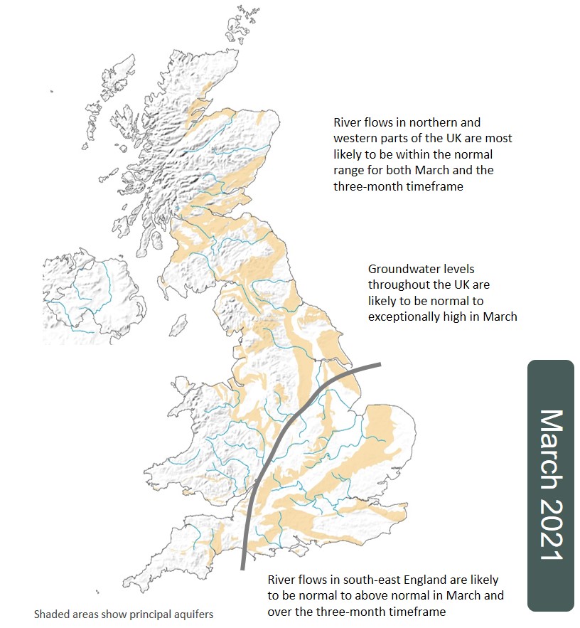 Groundwater Level Map Uk Uk Centre For Ecology & Hydrology On Twitter: "Latest Uk Hydrological  Outlook: #Groundwater Levels In March Are Likely To Be Normal To  Exceptionally High Across The Uk. Normal To Above Normal #River