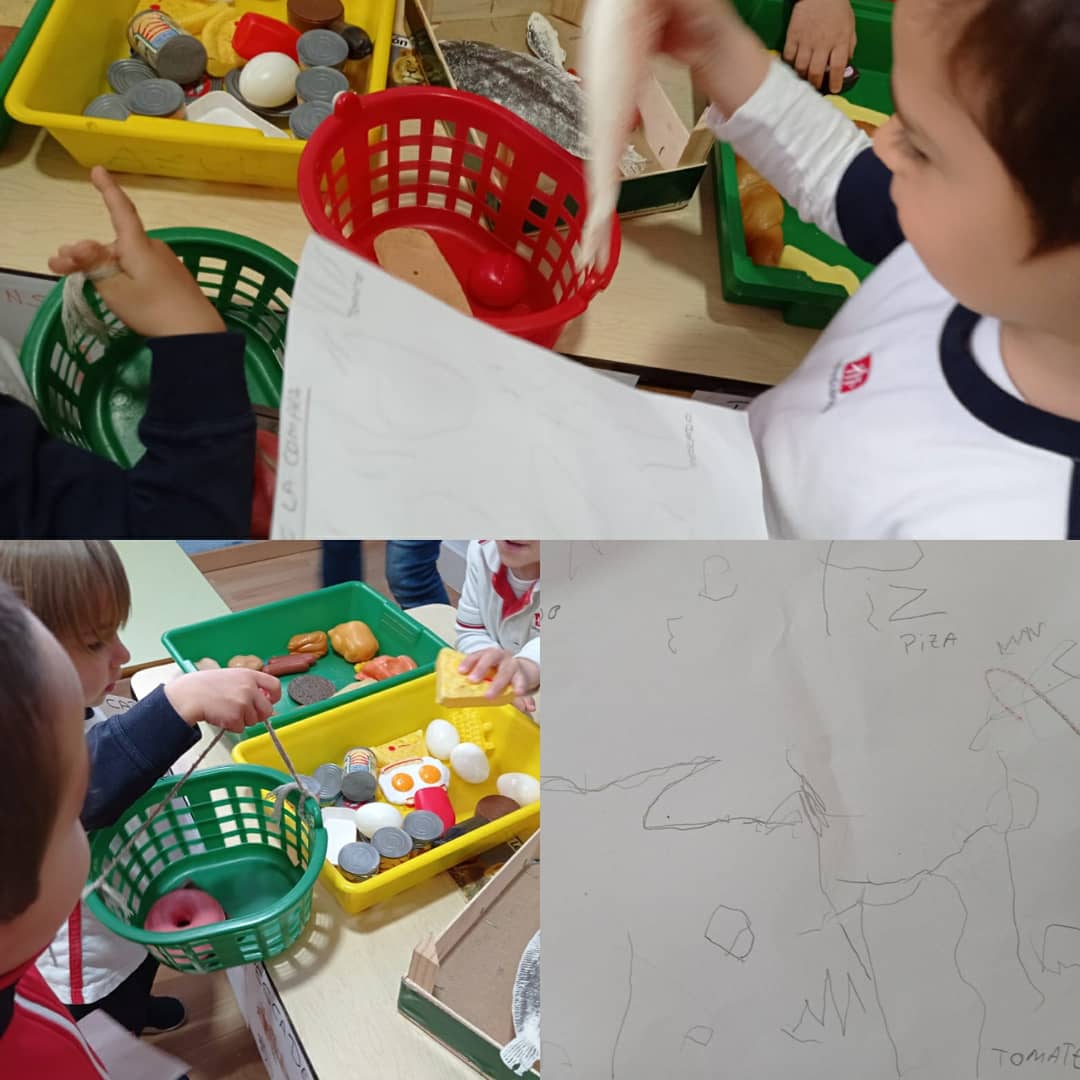 En infantil 3 años usan el juego como base de aprendizaje. Han ido al mercado pero previamente han tenido que clasificar, ordenar, repartir roles y muy importante, hacer la lista de la compra 🥖🍎🥦🥔🍊🥑😊

#EligeSalesianosRota #CreciendoJuntos