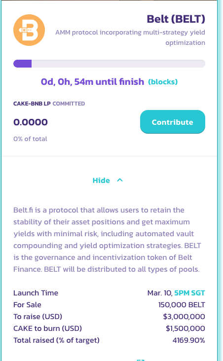 Belt Finance tweet media