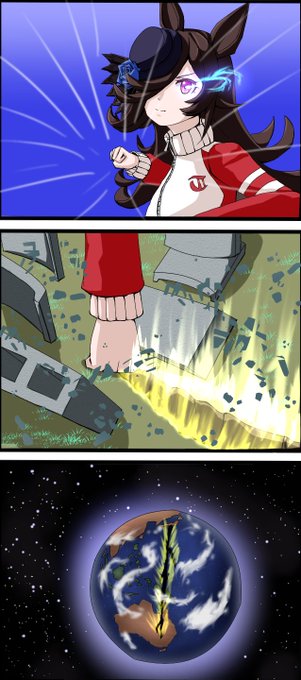 ライスシャワーちゃん描き描き。打倒メジロマックイーン。あの子に毎回負けちゃうの…。#ウマ娘 #ライスシャワー #星のカービィ 