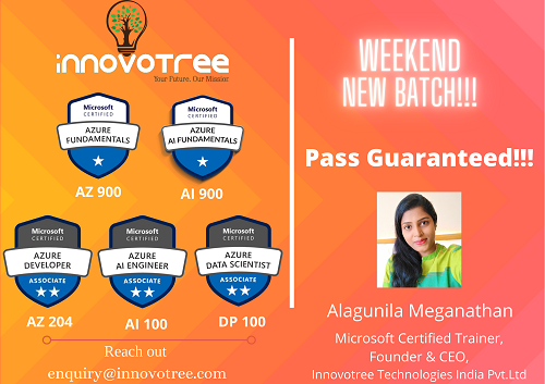 alagunilam's tweet photo. Dear Connections,
Super excited to announce that InnovoTree Technologies are starting new weekend batches on various Courses now!!!
100% Pass Guaranteed!!!

Register Here:
For Fundamentals @ https://t.co/5bh25mE59Q
For Associates @ https://t.co/pXuQz0QTy7
#innovotree #mct https://t.co/QK2vY7haTf