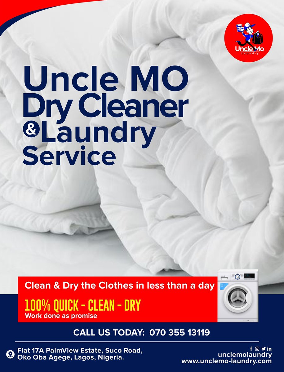 UncleMolaundry's tweet photo. At Uncle Mo Laundry, making your clothes more precious is all we do.

Call us for pickup and we will deliver to your door step. We can get you cloths maintained on demand.

#LetsgetyouMOD

Uncle Mo Laundry®️

https://t.co/P1BvfsOjEw

#laundry #washing #cleaning #unclemolaundry https://t.co/u37WzwovCe