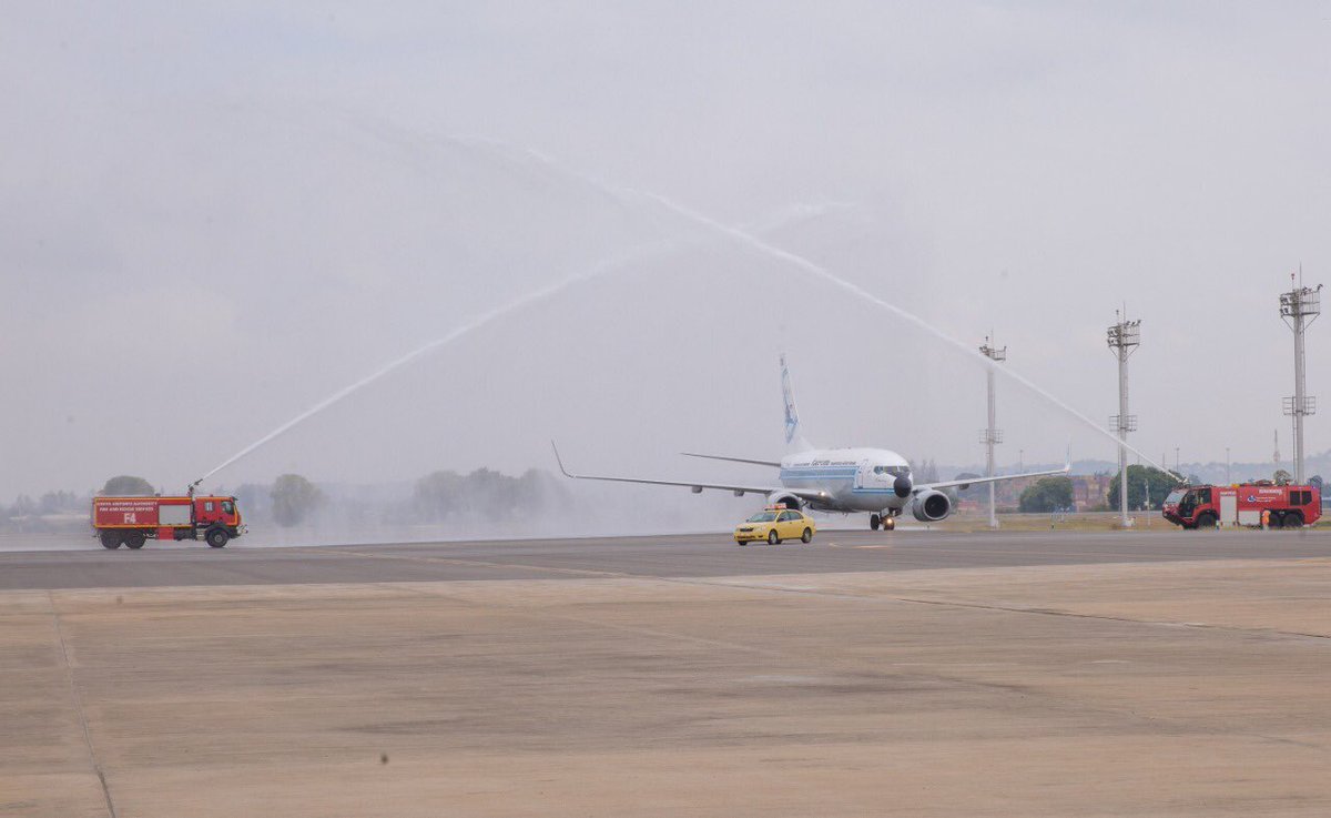 aabradier's tweet photo. Today #magicalkenya has welcomed 116 visitors aboard the first charted flight from Romania. Europe is one of our Key source markets, this flight is a signal of the continued recovery of the tourism sector. #rediscoverthemagic https://t.co/qqjp744oj9