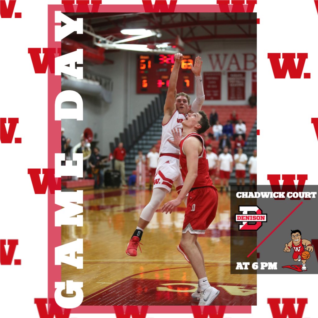 WabashBBall's tweet photo. 🗣GAME-DAY!!

The Little Giants look to close out the season as they play Denison at Chadwick. Join us in thanking Connor Rotterman as his Wabash basketball career comes to close. Watch live and for updated in-game stats at the link in our bio. #littlegiants #wabashbball   🔴🏀⚪️ https://t.co/NGCTUtvqtB