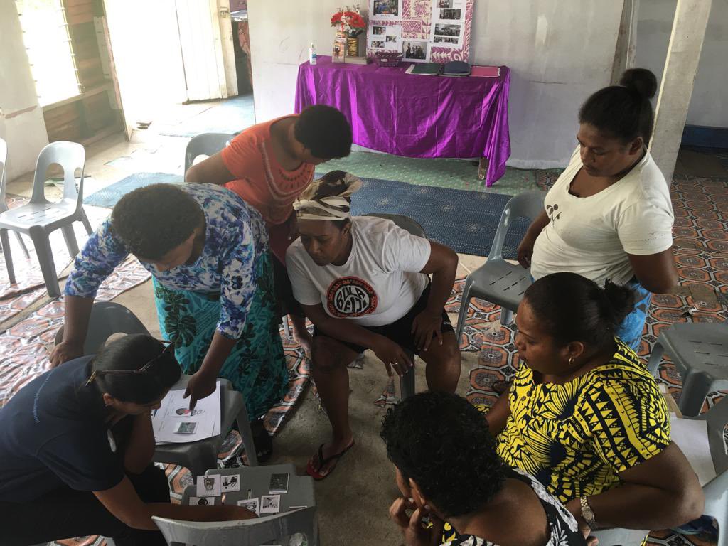 FijiRIS's tweet photo. We’re excited to hold the first training through a FRIS training committee. Kicking off in Wainivukai, Lami today with COVID-19 and climate sensitive deceases (LTDD). Active participation and over 50% strong women!! #climateresilience, #WASH https://t.co/NW3vdwvwb7