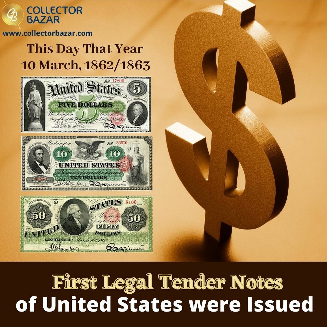 bazar_collector's tweet photo. Today in 1862, $5, $10 &amp; $20 and in 1863, $50 to $1000 US Legal Tender Notes were issued for the first time  #theunitedstatesofamericabanknotes #theunitedstatesofamerica #banknotescollection #banknotesus #notescollection #authenticbanknotes #oldbanknotes #legaltendernotes https://t.co/adtRgWsUra
