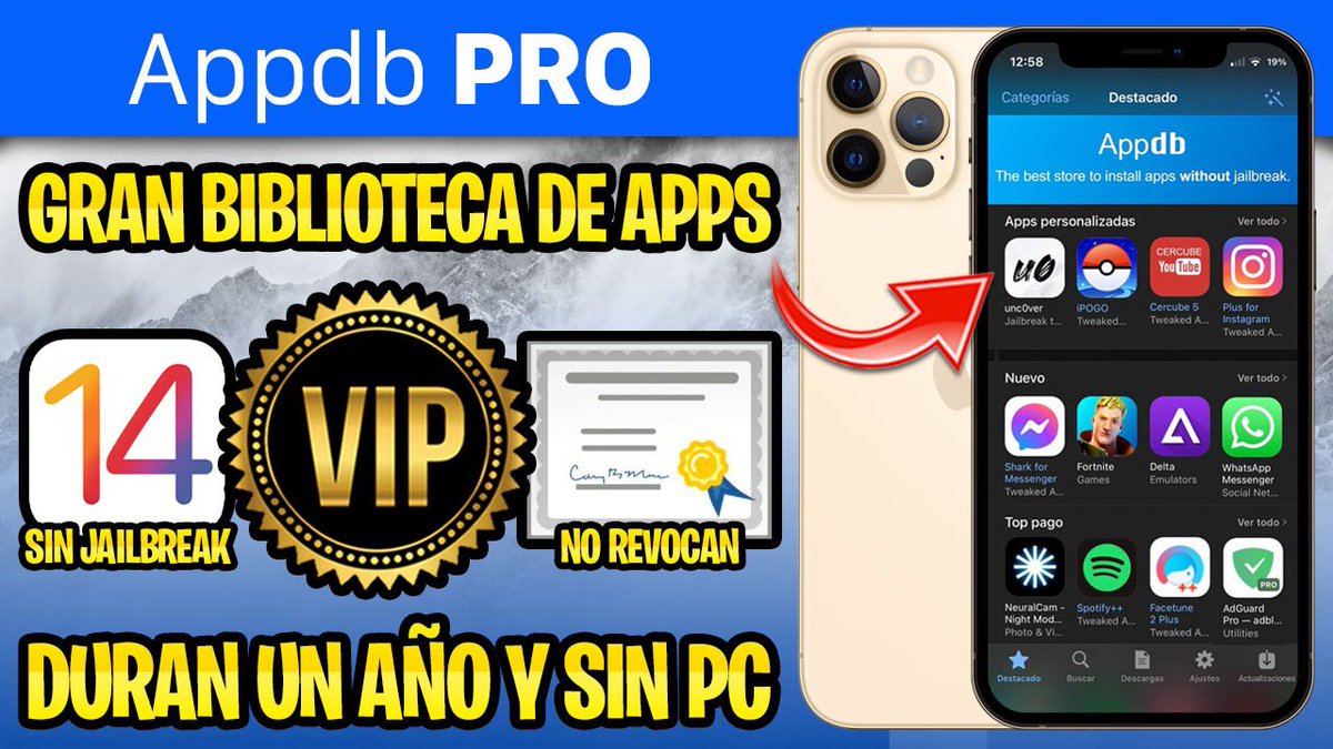 ProfeJuAntonio's tweet photo. ✅ TUTORIAL SIN PC #JAILBREAK #unc0ver Y APLICACIONES GRATIS EN #iOS14 🚀

🎥 https://t.co/tKYx3BxKR9

🎁 Regalo 5 accesos PREMIUM ANUALES, sólo debes:

1️⃣ Seguir obligatoriamente a:
@AppDB_Official👈🏼
@ProfeJailbreak👈🏼
@ProfeJuAntonio👈🏼

2️⃣ Dar ❤️ y #ReTweet a esta publicación 📌 https://t.co/r9REcVHuZu