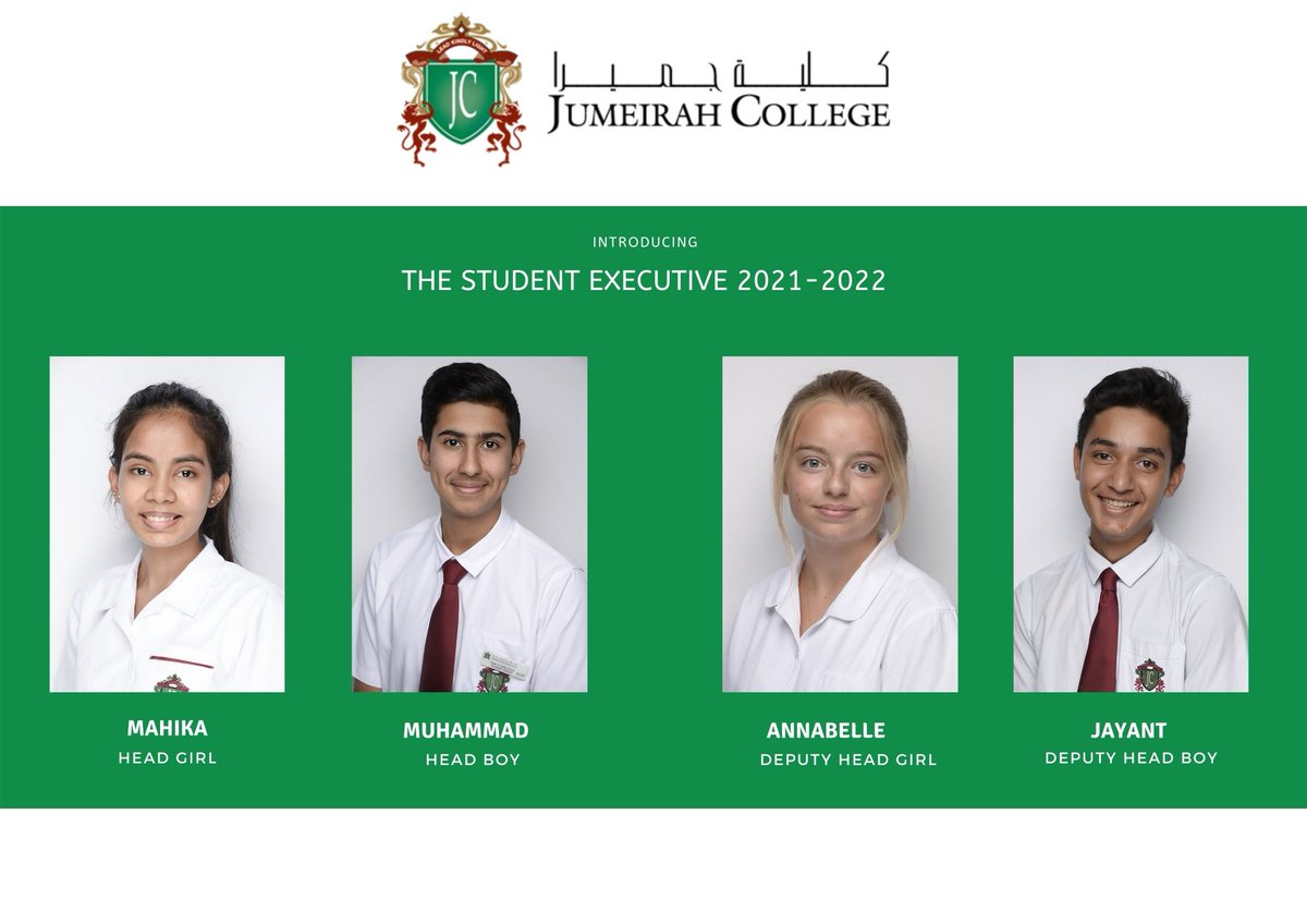 We are pleased to introduce the Student Executive for 2021-2022. It was a very difficult competition this year with a large number of excellent candidates and rigorous interview process. Please join us in congratulating Mahika, Muhammad, Annabelle and Jayant. #headboy #headgirl