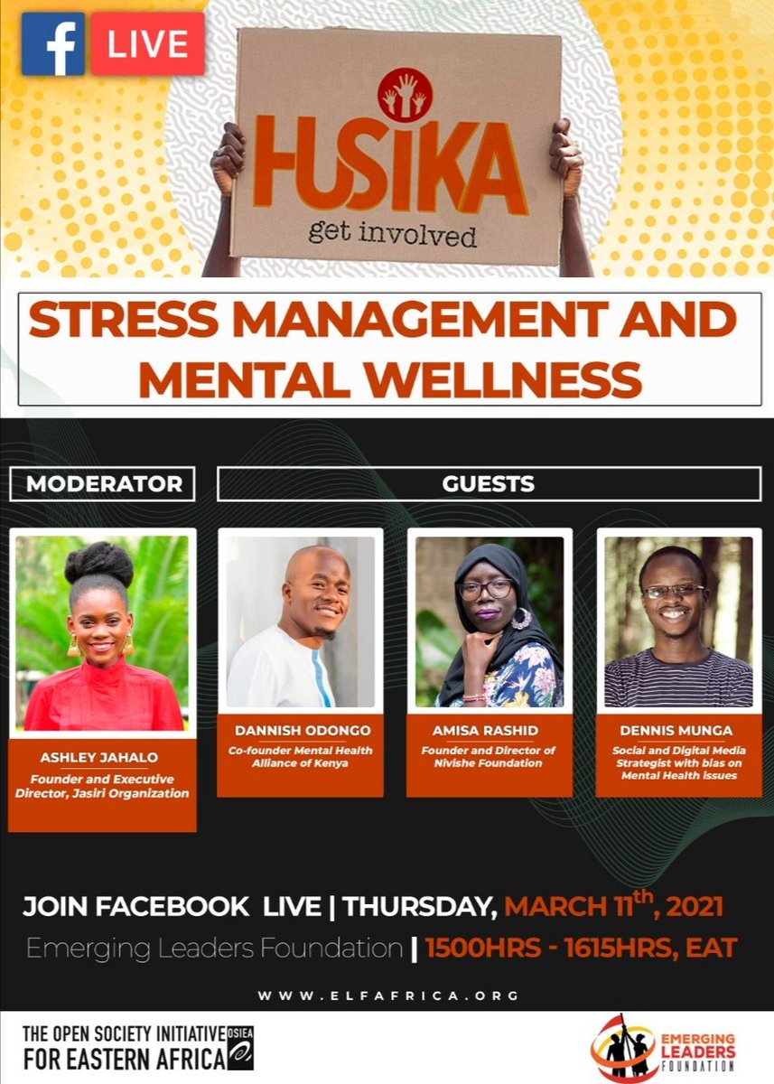 Effective stress management helps you break the hold stress has on your life, so you can be happier, healthier, and more productive.
#VijanaHusika
#ELFImpact