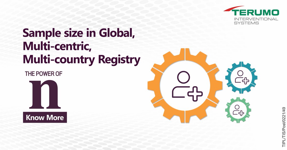 Sample size in Global, Multi-centric, Multi-country Registry.
Know more: bit.ly/2Kjs2Yh