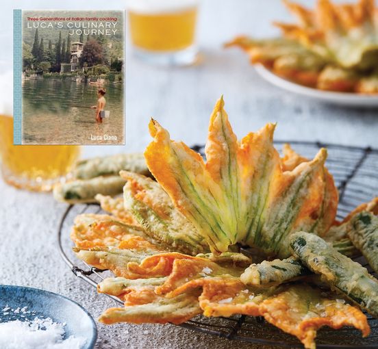 Fiori di Zucchine Croccanti (Crispy Zucchini Flowers) from Luca's Culinary Journey.

This beautiful new cookbook is about 'three generation of Italian cooking'.

You will be delighted with the exquisite food but enchanted by Luca's journey from Italy to Australia #Cooking