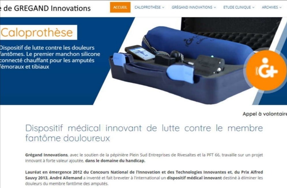 Dispositif Médical  : <a href="/TIBTECH/">TIBTECH Innovations</a> est fier d'avoir contribué à la fabrication des Caloprothèses pour lutter contre l'effet fantôme des amputés et félicite la société GREGAND innovations, pour sa persévérance au cous de ces plus de 5 années !