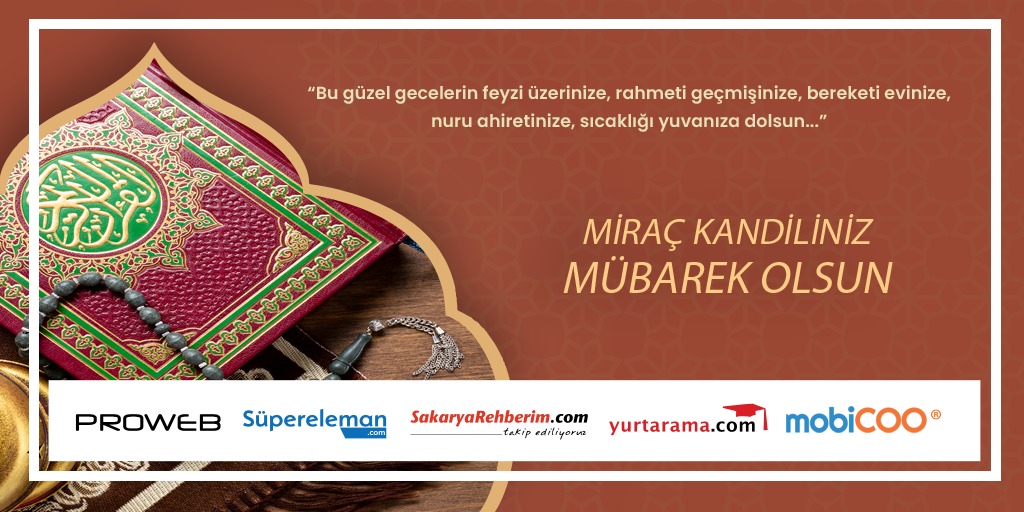 'Bu güzel gecelerin feyzi üzerinize, rahmeti geçmişinize, bereketi evinize, nuru ahiretinize, sıcaklığı yuvanıza dolsun...'

MİRAÇ KANDİLİNİZ MÜBAREK OLSUN

#prowebmühendislik #süpereleman #sakaryarehberim #yurtarama #miraçkandili