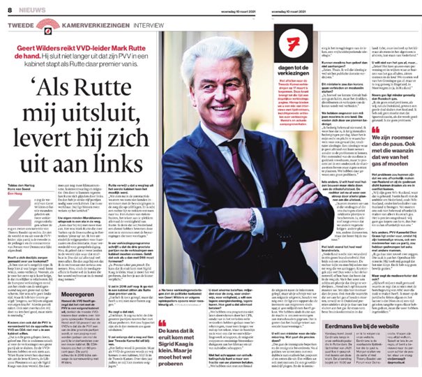 Interview in <a href="/ADnl/">AD.nl</a> vandaag!

#PVV #StemPVV #PVV2021