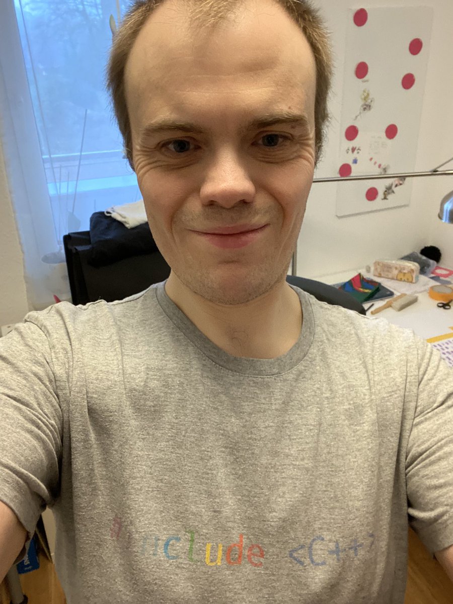 hniemeye's tweet image. Starting the @ACCUConf with the correct conference attire @include_cpp.