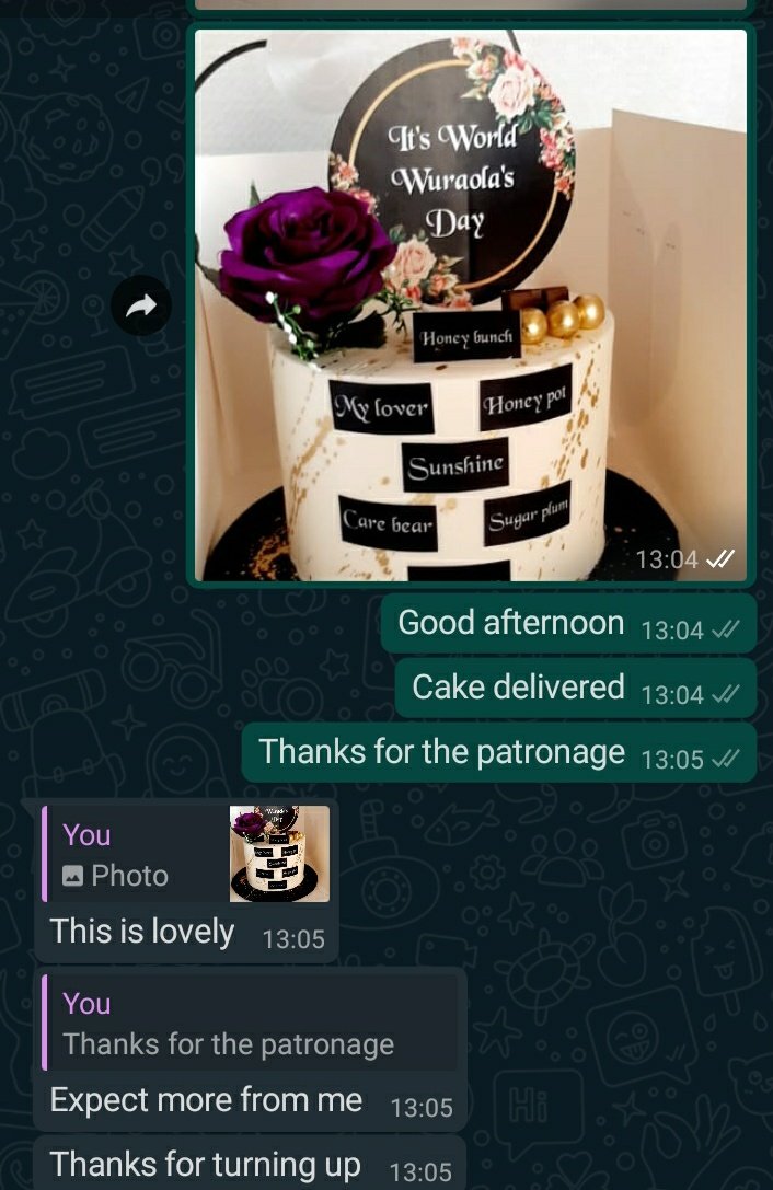 EmEm_Ovens's tweet photo. The cake and the review....
6inches 2layers vanilla cake
Need a cake this week, this month?
Anytime, I'm your cake plug in Ibadan.
click this linkhttps://wa.me/+2347030905673 or D.M to order a cake..

Kindly help retweet🙏🙏 https://t.co/iL5ShXsCQx