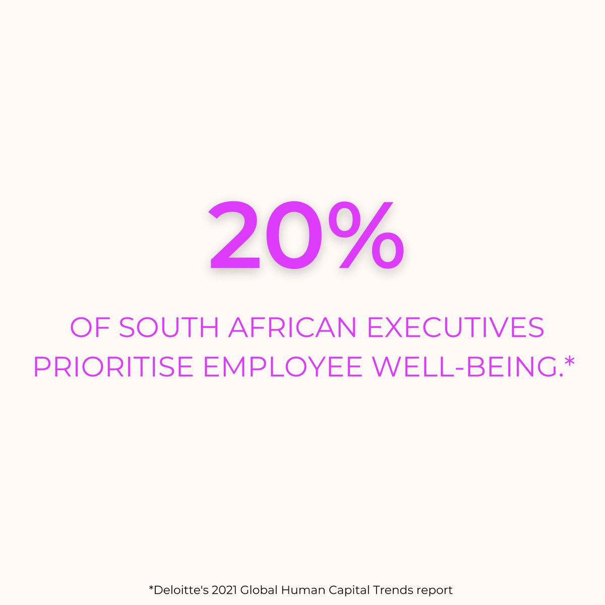 jem_hrs's tweet image. Deloitte&apos;s 2021 Human Capital Trends reported that only 20% of South African executives aim to prioritise their workers&apos; well-being in 2021.

To shift the focus from surviving to thriving, employers must ensure that their employees&apos; well-being is central, instead of secondary.