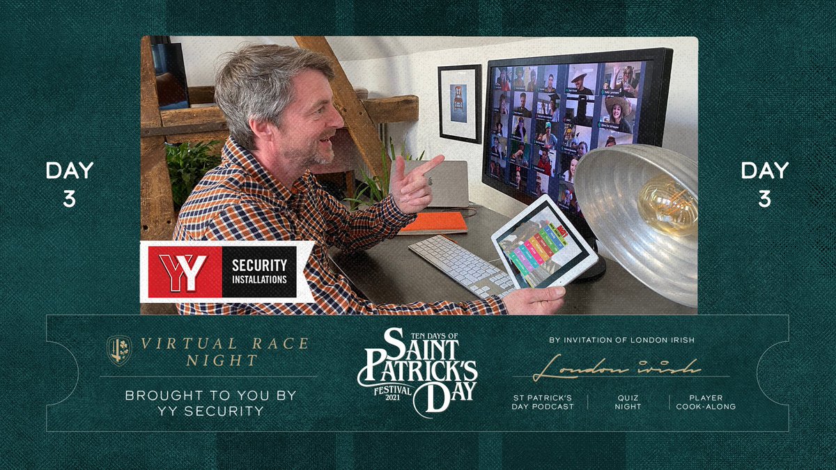 londonirish's tweet photo. 🏇 It’s the #CheltenhamFestival next week!

☘️ We’ll be bringing our own Festival flavour to London Irish, in the form of a virtual Race Night, with @YYSecurity1, next Friday!

🎫 Tickets - priced just £10 - are on sale now 👉 https://t.co/5vZpEFnBGF 

#10DaysOfSPD https://t.co/MIaBSe0hNU