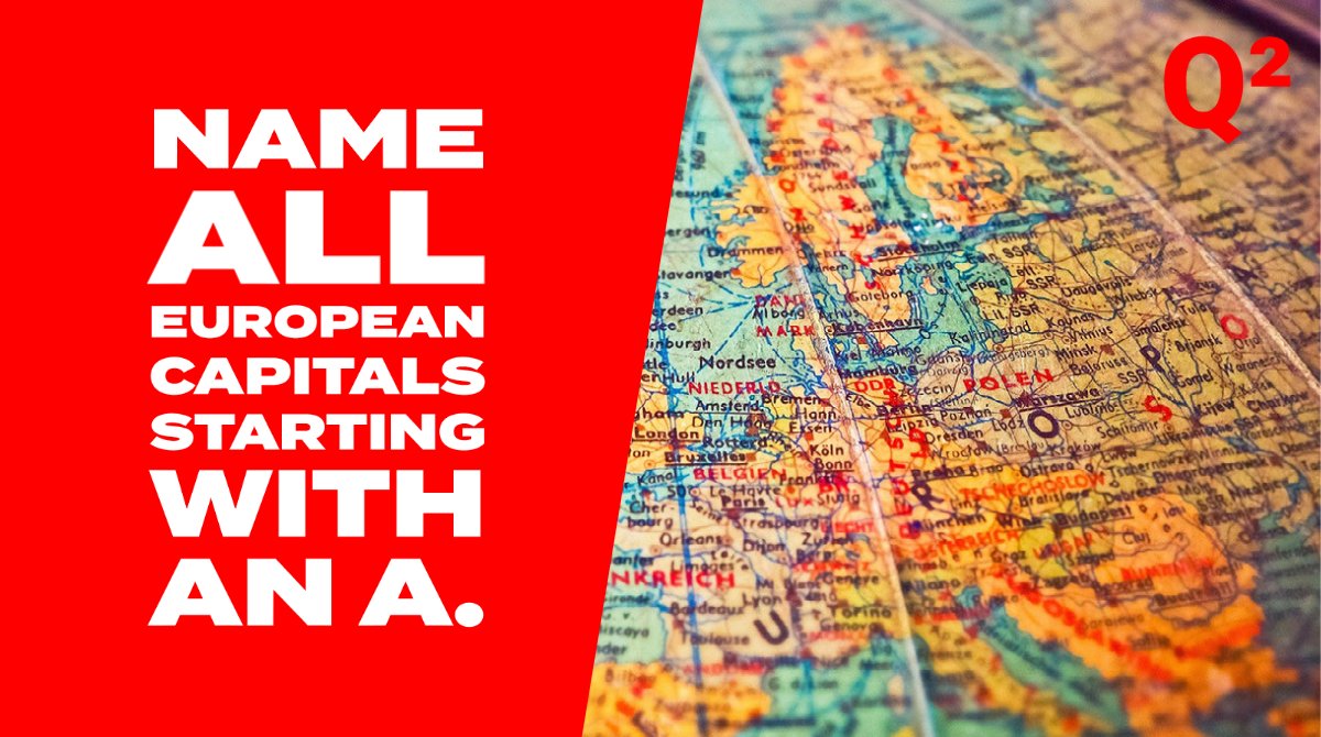 Name all European capitals starting with an A. #geography #quiz 
bit.ly/QuizGeo