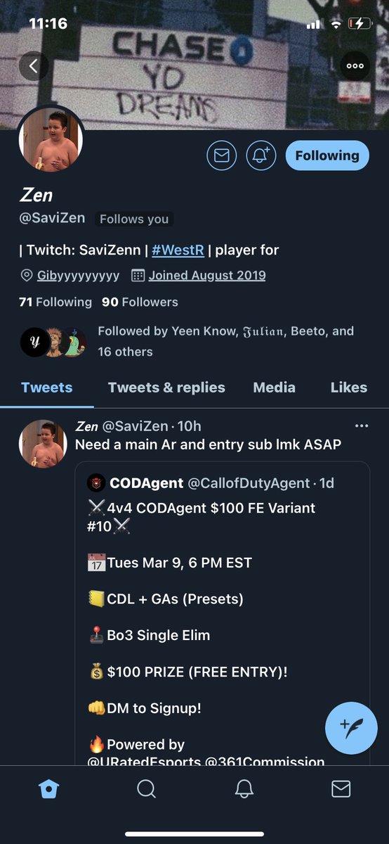 Gas my man up he been putting in the work he gained 50+ followers in a week gass him up to 100 if you a real one <a href="/SaviZen/">Zen</a>