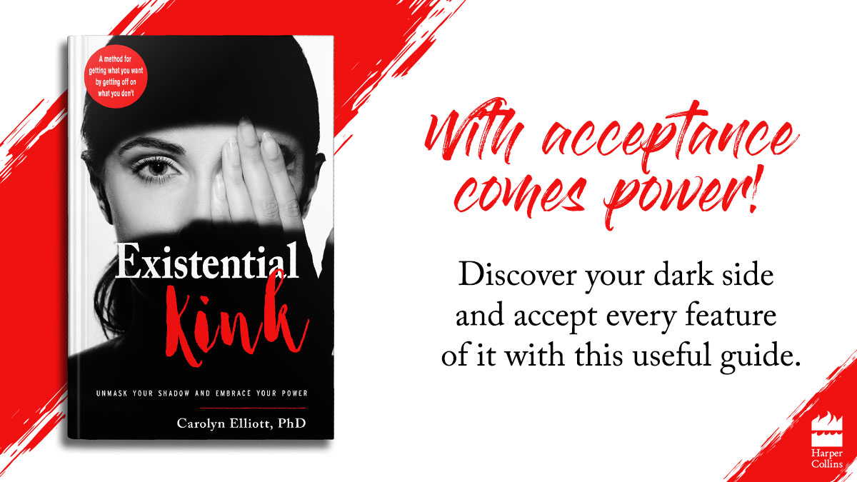 HarperCollinsIN's tweet photo. #ExistentialKink by @carolynelliott_ is a guide on how to embrace your primitive, primal, negative impulses to emerge more powerful and go after what you really want.
Get your copy here: https://t.co/8oCcRqVTRF or at a bookstore near you.
#SelfHelp #Mind #Body #InnerSelf https://t.co/6ZrQ2F88em