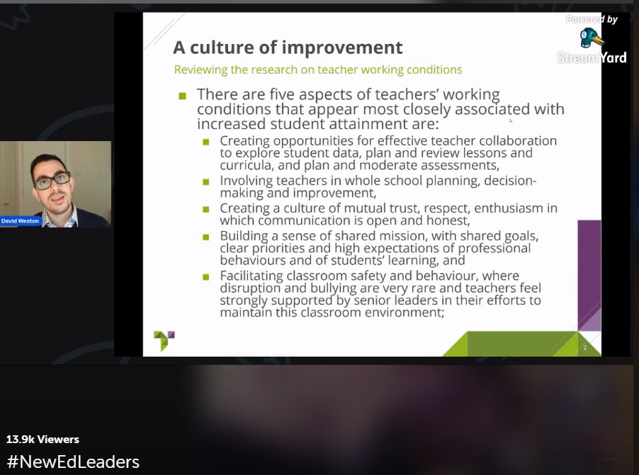 Have really enjoyed catching up with <a href="/NewEdEvents/">@NewEdEvents</a> #newedleaders over the past couple of days. Some brilliant presentations and talks. Especially enjoyed @JonnyUttley on ethical leadership, and the really helpful summary from <a href="/informed_edu/">David Monis-Weston</a> on a culture of improvement.