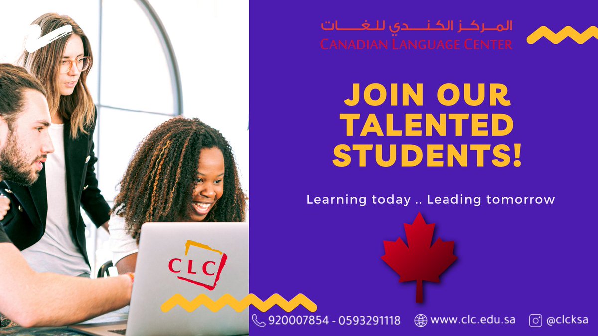 CLCKSA's tweet photo. تعلم اليوم لتقود الغد
كلنا مسؤول https://t.co/CepxgFwuWO