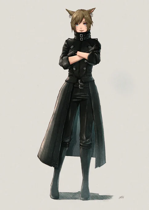 12人目!黒の洋服描きやすいです
#FF14 #FF14イラスト #ミコッテ 