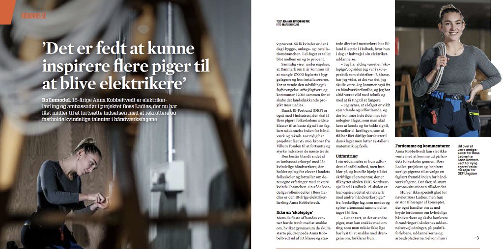 Vejen til flere faglærte er bl.a. elektrikerlærlinge som 18-årige Anna, der gennem projektet Boss Ladies inspirerer andre piger til at vælge en fremtid inden for håndværk og teknik🛠️🪚🪛🔌💡 #flerefaglærtetak #eud #arbejde #uddpol #BossLadies mags.otw.dk/danskelforbund… <a href="/NGroes/">Nina Groes</a>