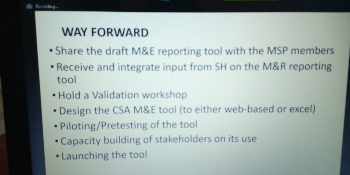 KenyaCsaMsp's tweet photo. #KenyaCsaMsp has already developed a M&E tool to be launched soon for stakeholders use - Peter Kuria, ACT Network. @FutureForAll @CGIARclimate @kilimoKE @SNV_AGRI @snvke @FaithGikunda @MaryNyasimi @catmungai @MamaNjihia @jlosumba @IccasaA https://t.co/4ewxpznFIa