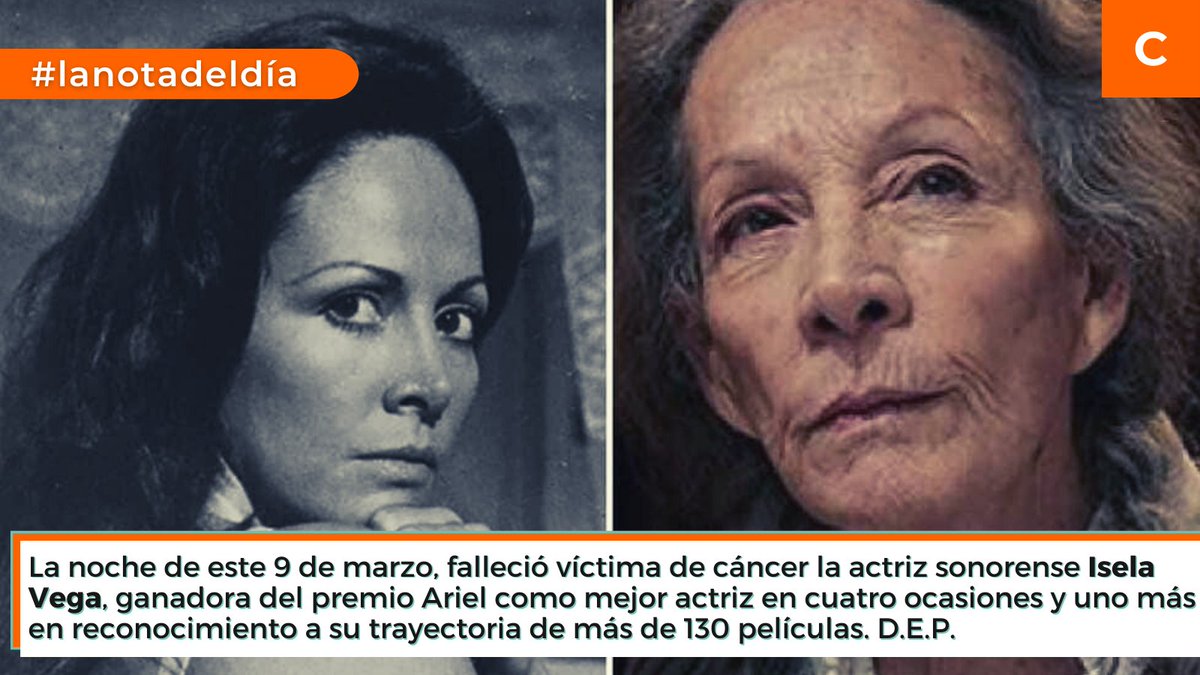 Murió a los 81 años, la primera actriz #IselaVega .