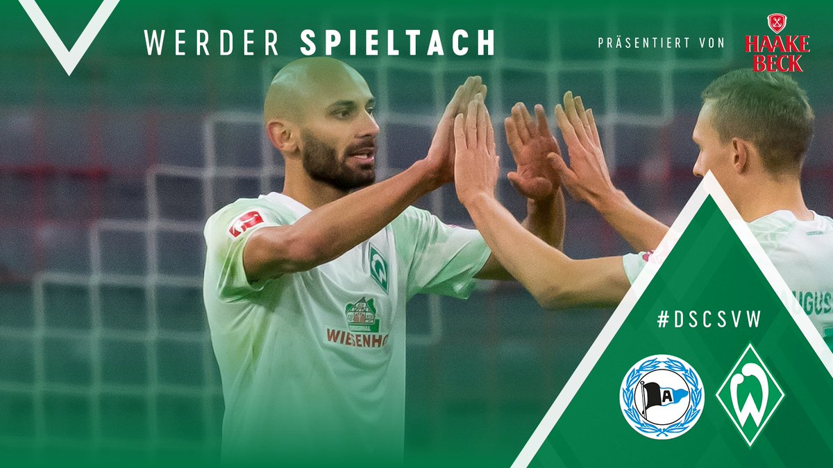 werderbremen's tweet photo. Holt euch diesen Auswärtssieg!

⏰ 18:30 Uhr
🆚 @arminia 
📺 https://t.co/oBFw7h1YdQ 
🎧 https://t.co/4YASNu4ELi
👓 https://t.co/ySFdFeo1BQ 
👔 https://t.co/bNEvc4Ir0v 

#Werder | #dscsvw https://t.co/ydmJWWv6Ju
