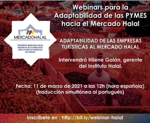 HalalInTourism's tweet photo. Aún estás a tiempo de participar en el webinar que se celebrará, mañana día 11 a las 12h, bajo el título de “Adaptabilidad de las Empresas Turísticas al Mercado Halal”. #MercadoHalal #TurismoHalal
ℹ️https://t.co/rksI4agJDd https://t.co/6gRhPUlG1G