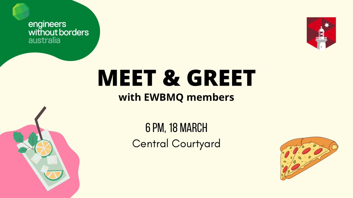 ewbmq's tweet photo. Come join our meet and greet with our friendly EWBMQ members!

Grab some food, drinks, get to share ideas and know the community. It's a great chance to make new friends and broaden your connection.

When: 18 March 2021, 6PM
Where: Central Courtyard

RSVP: https://t.co/lf6L4dO5lC https://t.co/qI0QZKYyU6