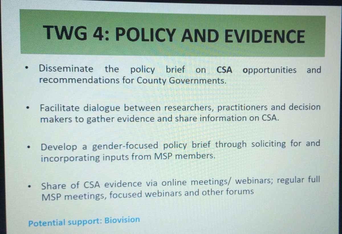 Kenya Climate Smart Agriculture - MSP (@kenyacsamsp) on Twitter photo Overview of the #KenyaCsaMsp #TechnicalWorkingGroups planned activities, outputs and call to action, Nancy Rapando, CSA MSP Coordinator. <a href="/FaithGikunda/">Faith Gikunda</a> <a href="/FutureForAll/">Μέλλον για Όλους - Future for All</a> <a href="/CGIARclimate/">CGIAR Climate Action</a> <a href="/CIAT_Africa/">CIAT_Africa</a> <a href="/MaryNyasimi/">Dr. Mary Nyasimi</a> <a href="/CGIARclimate/">CGIAR Climate Action</a> <a href="/catmungai/">Catherine Mungai</a> <a href="/MamaNjihia/">Laura Cramer</a> Overview of the #KenyaCsaMsp #TechnicalWorkingGroups planned activities, outputs and call to action, Nancy Rapando, CSA MSP Coordinator. <a href="/FaithGikunda/">Faith Gikunda</a> <a href="/FutureForAll/">Μέλλον για Όλους - Future for All</a> <a href="/CGIARclimate/">CGIAR Climate Action</a> <a href="/CIAT_Africa/">CIAT_Africa</a> <a href="/MaryNyasimi/">Dr. Mary Nyasimi</a> <a href="/CGIARclimate/">CGIAR Climate Action</a> <a href="/catmungai/">Catherine Mungai</a> <a href="/MamaNjihia/">Laura Cramer</a>