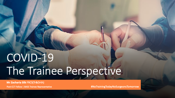 Zacsilk's tweet photo. It's finally happening...BritSpine 2021 is starting soon!
How has your surgical training been affected by COVID-19? Gonna be giving this talk today at 9am!
#NoTrainingTodayNoSurgeonsTomorrow #BritSpine2021 #BOTA #BNTA https://t.co/TI3SQlDdsM