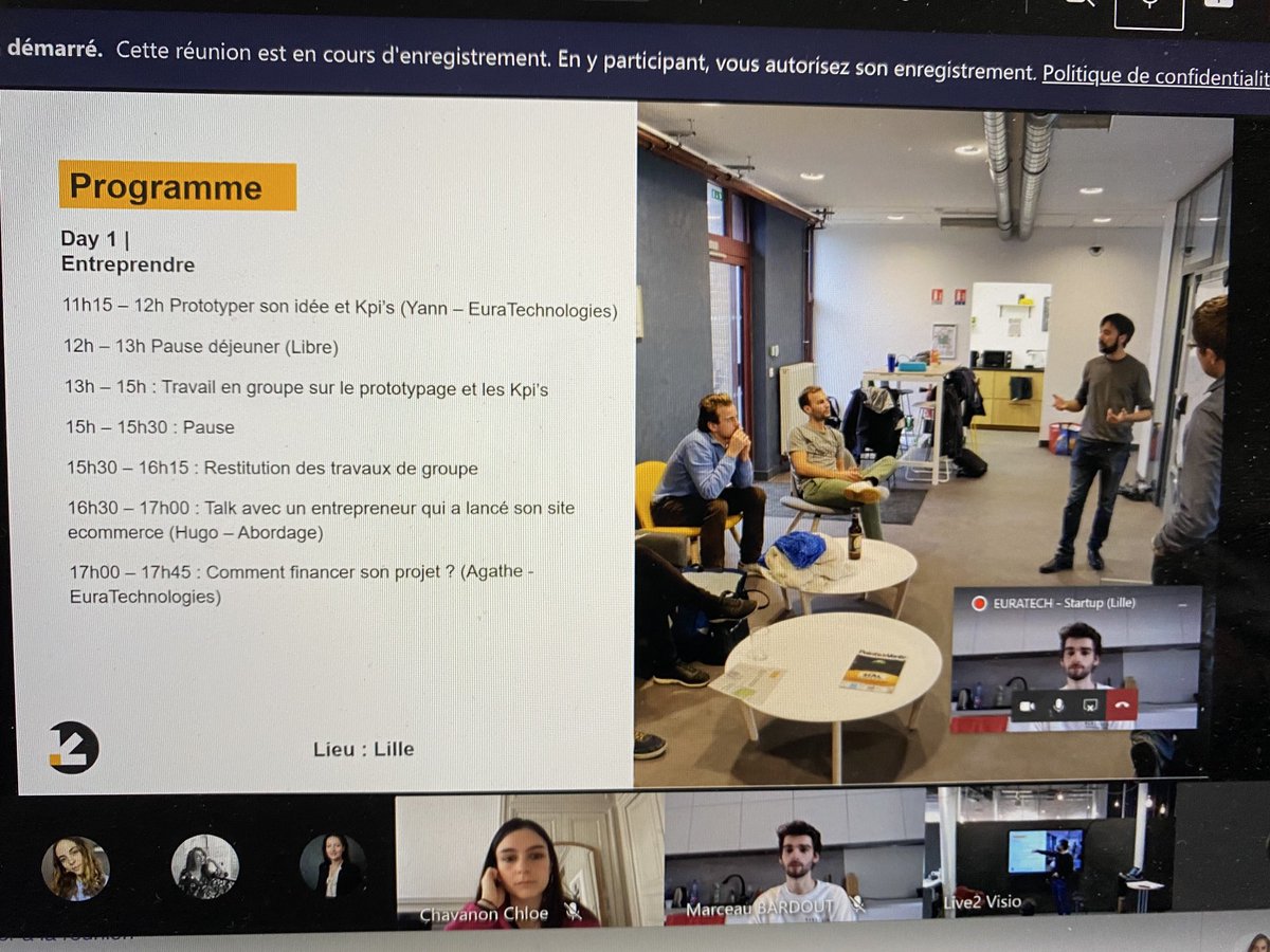 Ravie de passer 48h avec EURATECH Lille pour un coaching sur l’entreprenariat en mode startup.
Merci ⁦<a href="/VincentMontet/">Vincent MONTET</a>⁩ #MBADMB #startup #Euratech