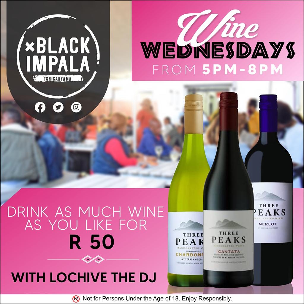 Black Impala Tshisanyama The Best Day Of The Week Is Wednesday Because We Work Nine To Wine What Is Your Favorite Day Of The Week Winewednesday Winespecial Winelovers Winetime Winerylovers