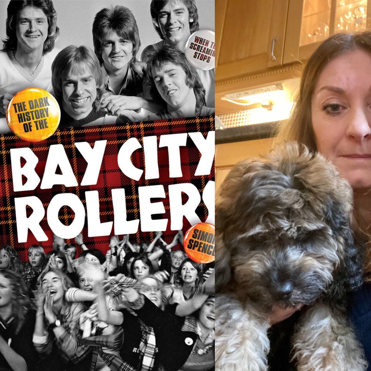 The moment of realisation that your dogs hair cut looks like one of your first favourite bands!!#puphair #baycityrollers #70shair