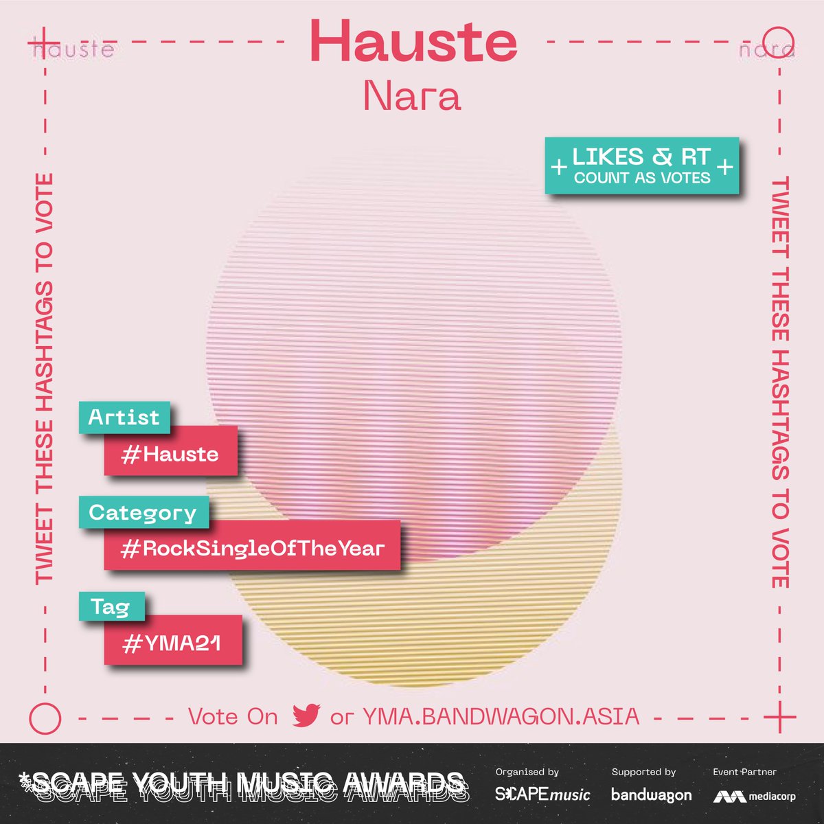 BandwagonAsia's tweet photo. Like &amp; RT to vote for #Hauste as #RockSingleOfTheYear at Youth Music Awards 2021 #YMA21 as we celebrate the future of music in Singapore 🪨💥🤘 https://t.co/vLYW2QZ11y