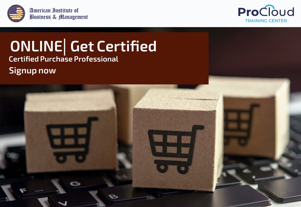 ProCloudBahrain's tweet image. ONLINE | Certified Purchase Professional from the #AIBM .
Signup now : bit.ly/procloudcpp

#purchasemanagement #CPP #logisticscoursefees #purchasemanager #bahrain #Saudi