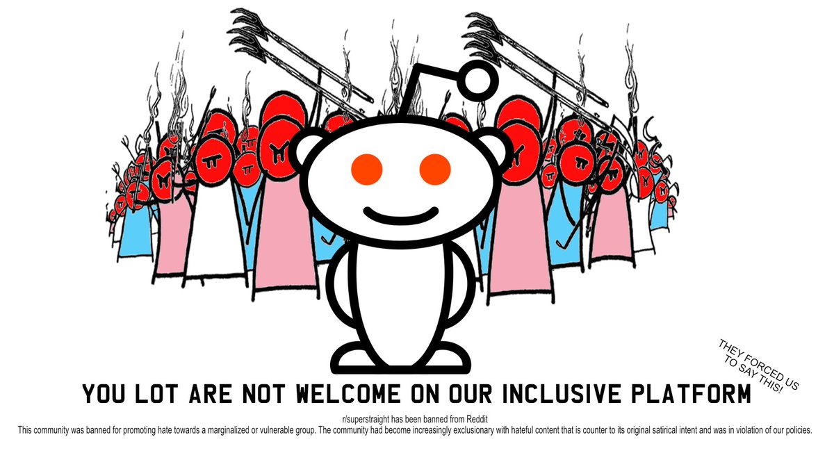 #superphobia should not be tolerated nor defended by #reddit.

Not surprising that they cave to the intolerant mob though.

#superstraight