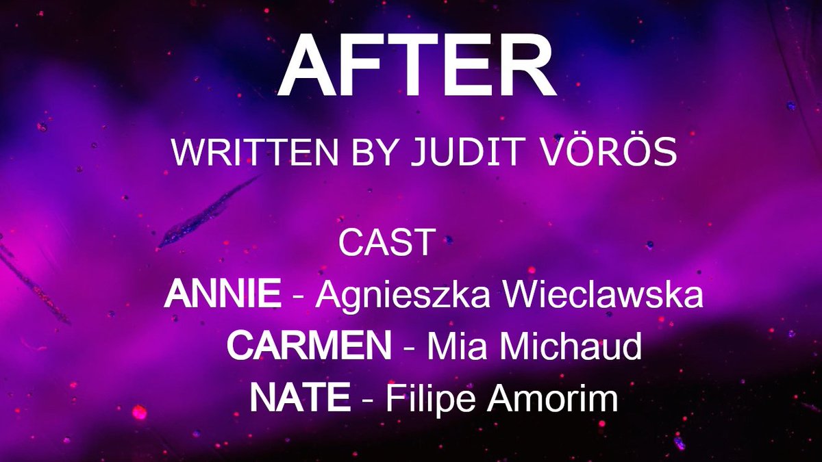Second read of the evening will be AFTER by @voros89  😀 A young woman with a troubled past is invited to a stag weekend in the countryside where not everything is what it seems.
#WritingCommunity #actorslife #Read #actorstable
bit.ly/2OjYKeb <a href="/agnescreates/">Agnieszka Wieclawska</a>