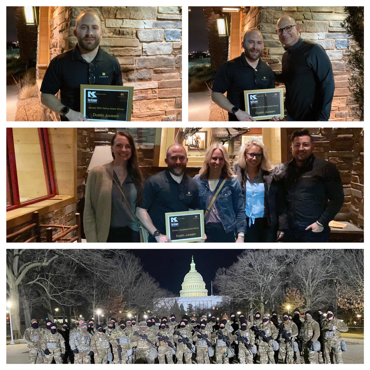 January 2021 Kenny Award Winner is <a href="/CambriaSurfaces/">CambriaSurfaces</a> District Manager,  <a href="/DustinJuceam/">Dustin Juceam</a>  for his Mobilization Sacrifice and service recently at the US Capitol. Congratulations Dustin! We proudly appreciate all that you represent to your team, company, and our country #WeAreCambria